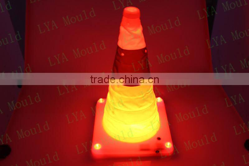 folding pp traffic led road cone safety