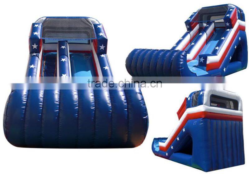 USA printing inflatable dry slide, factory price sale inflatable slides