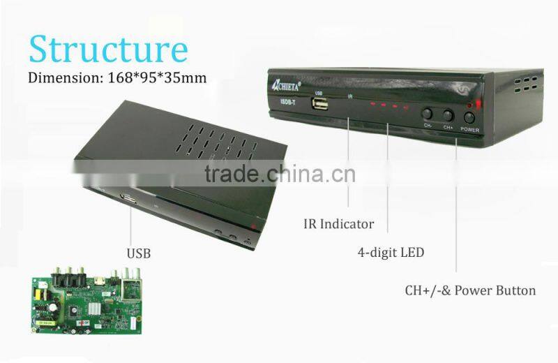 MSD7T01 Chipset HD 1080P ISDB-T Digital Terrestrial TV Receiver with MPEG-2/MPEG-4 Decoding