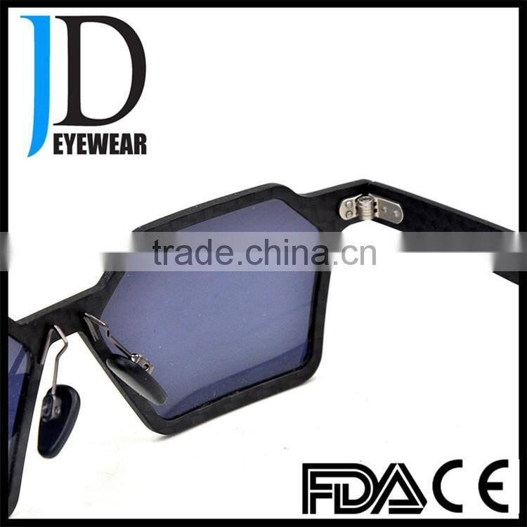 2016 fashion design yellow color women sunglasses quality carbon fiber UV400 sunglasses