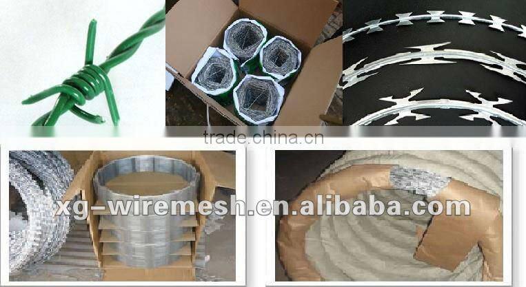 Razor wire and Barbed wire, Galvanized barbed wire