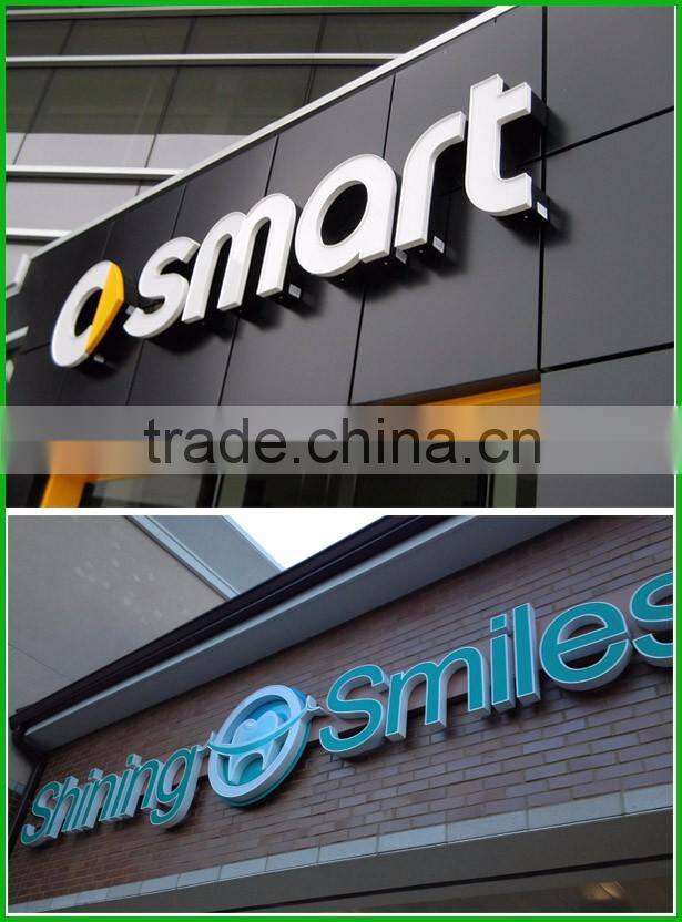 Outdoor Waterproof Built Up 3D Raised Shop Front Signs
