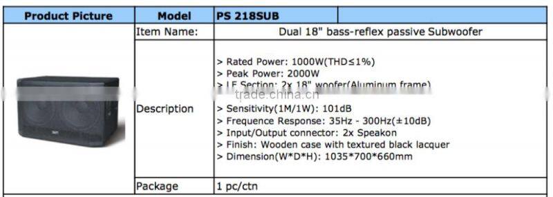 PS-215 powavesound loudspeaker PS series dual 15 inch trolley speaker