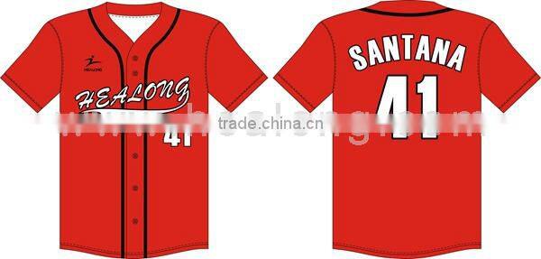 Fashion OEM Custom Fashion Black Baseball Jersey Uniform Shirts Wear Clothes