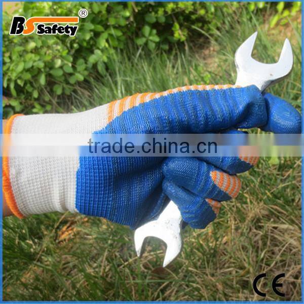 BSSAFETY cheap nitrile gloves red abrasion resistant glove