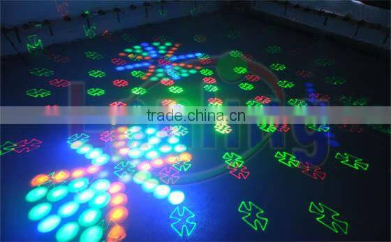 professional 3 Claw 18W RGBYW LED and RG Animation Twinkling Laser Light