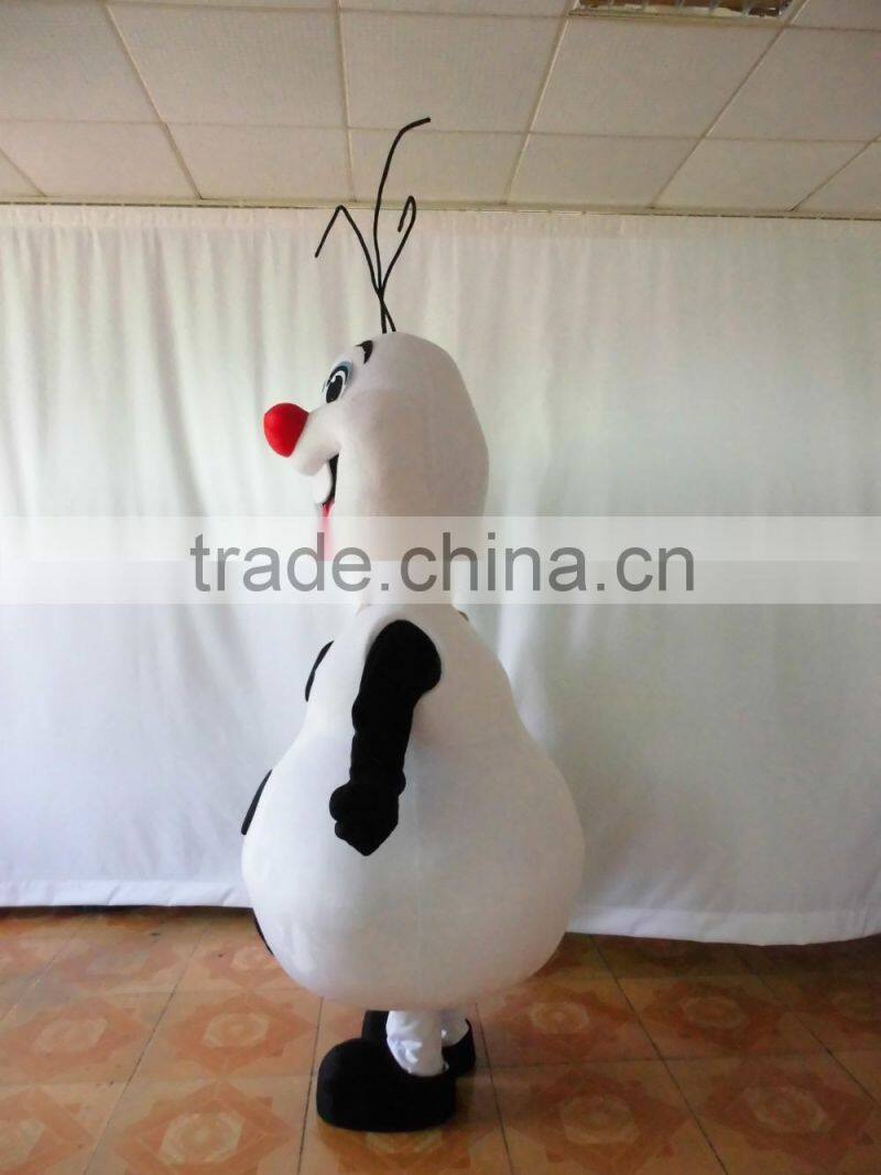 Hola adult bumble snowman costume/mascot costume/costume