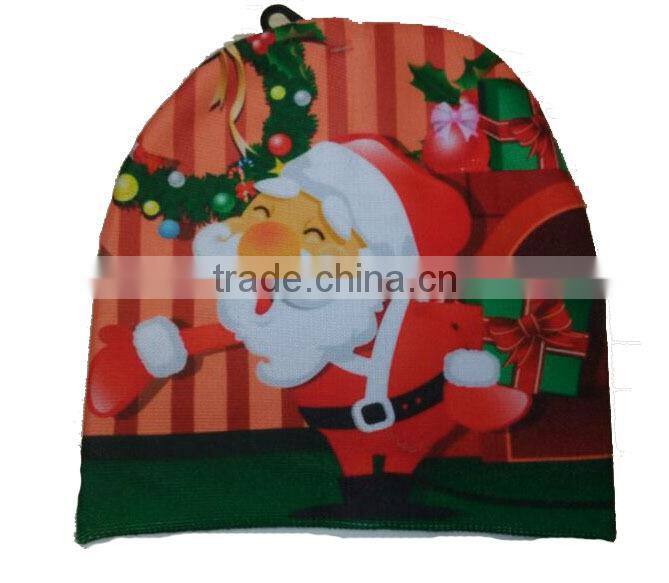 2016 fashion printing Embroidery Christmas hat , Christmas hat/gift for baby/adult