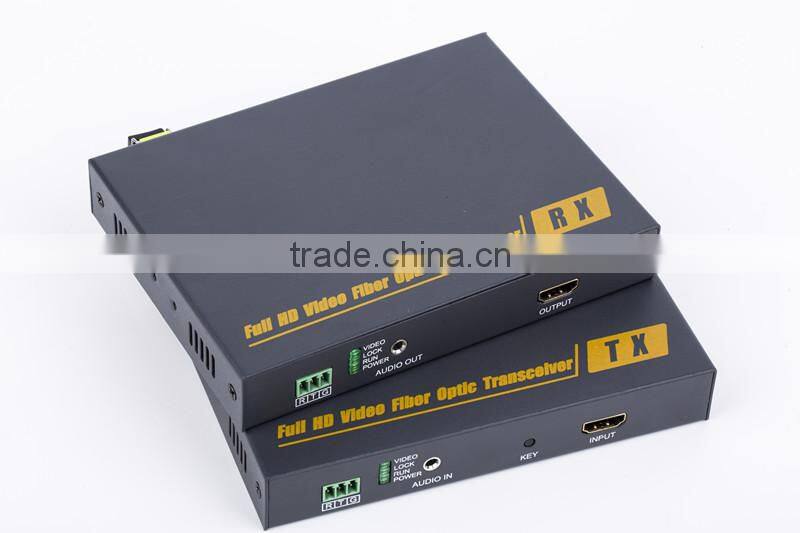 HDMI 3G 10km USB keyboard and mouse KVM function video fiber optic transmitter receiver
