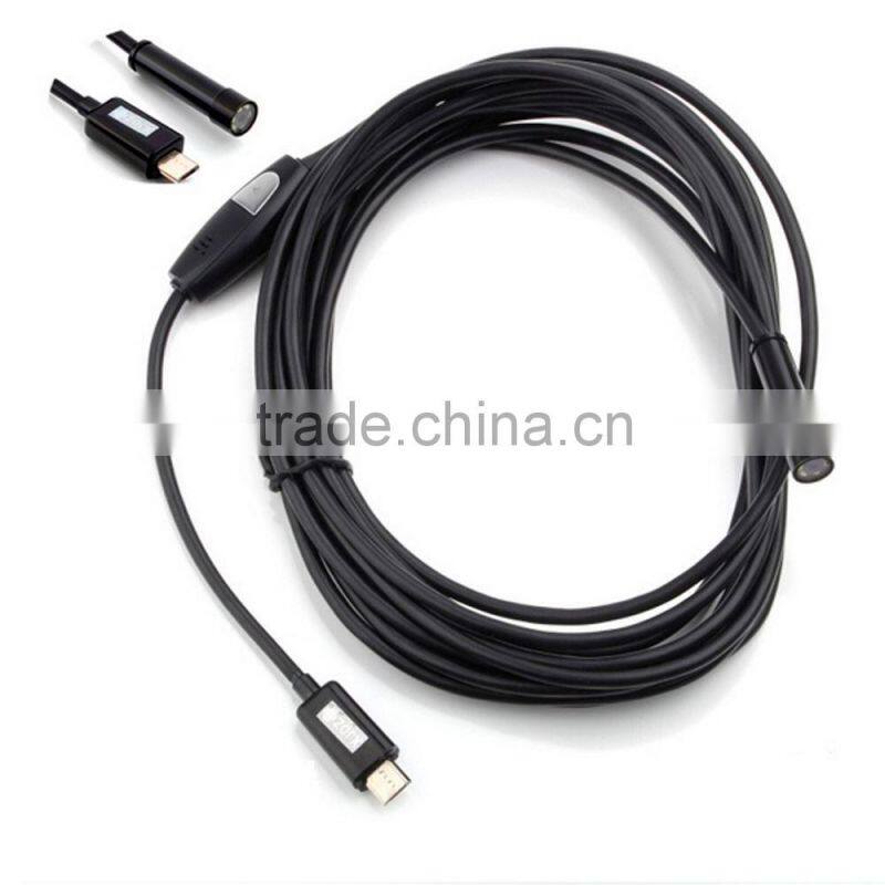 6 LED 7mm Lens Android Endoscope Waterproof Inspection Borescope Tube Camera 3.5M Length