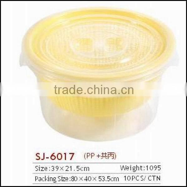 Round plastic washing rice basket