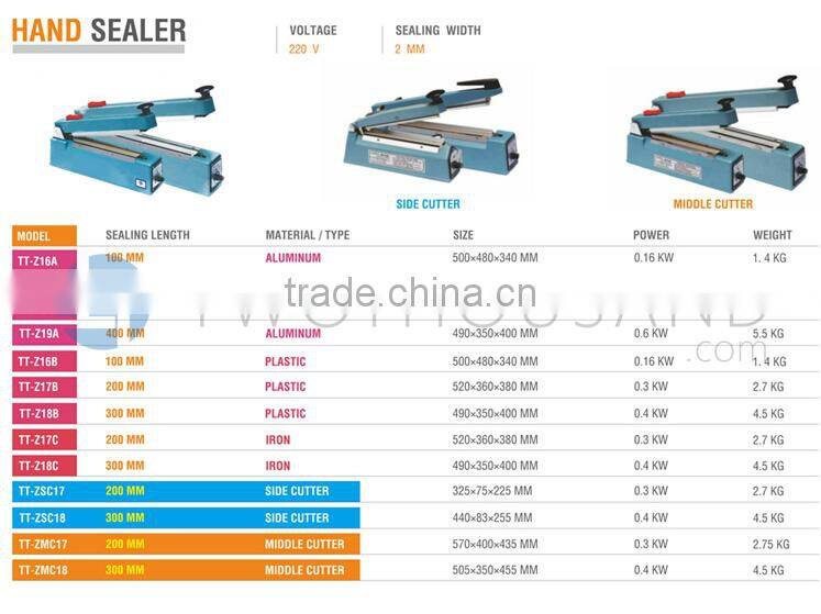 Plastic Manual Poly Bag Sealing Machine For Sale TT-Z16B