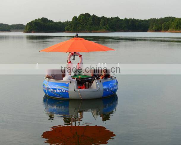 Low price factory direcly sell leisure boating for BBQ,BBQ boat, BBQ donut boat