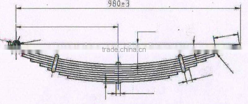 Conventional Type 8 Pieces Boat Trailer Leaf Spring in Boat Trailer