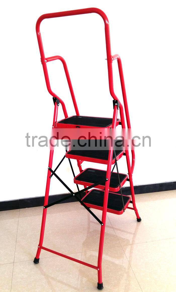 Red 4 Step Ladder Folding Ladder Hosehold step ladder
