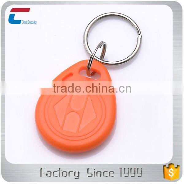 ABS 125khz rfid keytag 13.56mhz rfid keyfob tag for hotel door access control systems