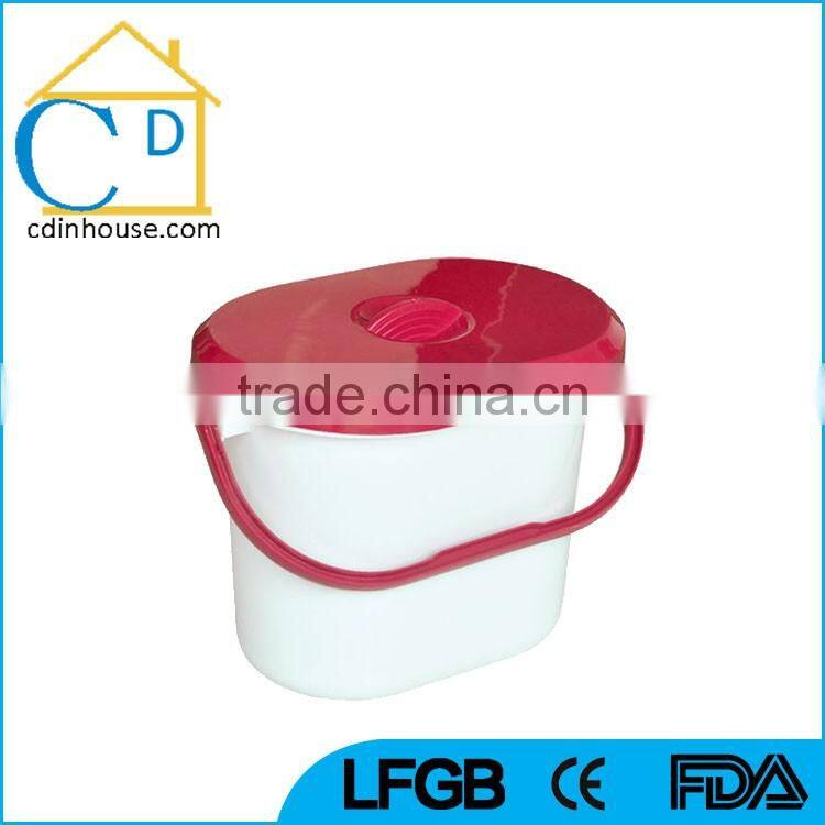 11L Cheap Plastic Bucket with Plastic Handle and Lid