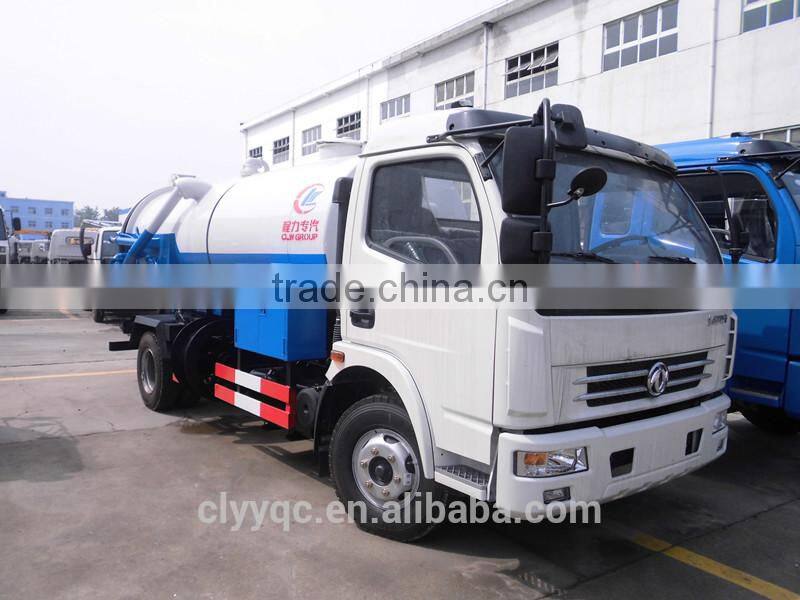 DFAC 4X2 sewage suction tanker truck 5000litre cleaning sewage suction truck for sale