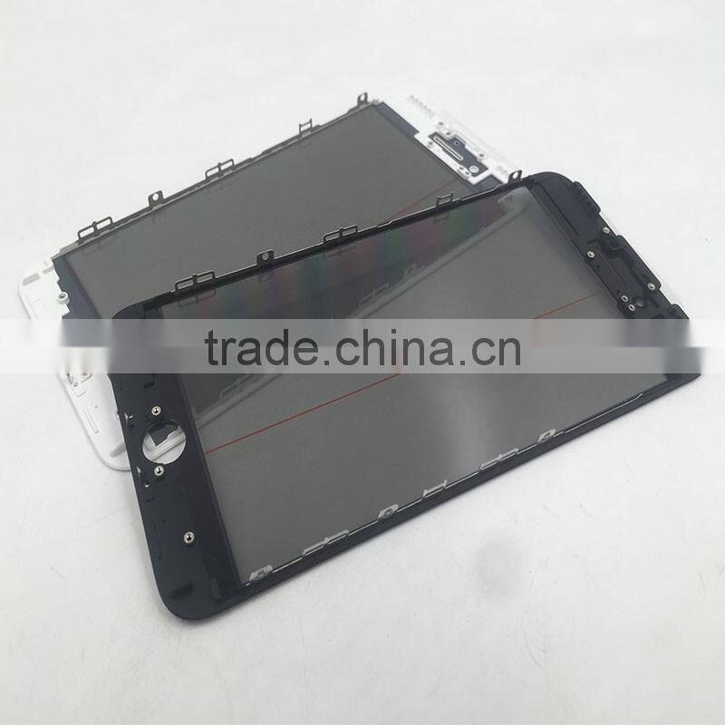Glass Lens +Frame +oca Film+Polarizer Film for iphone 7 for 7plus glass with oca film wth bezel for refurbish lcd assemlby