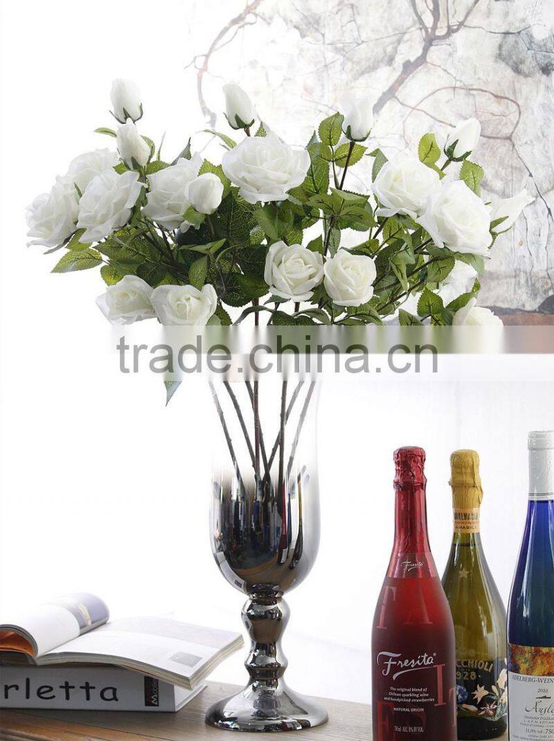 Moisturizing feel realistic silk roses wedding decoration car flower