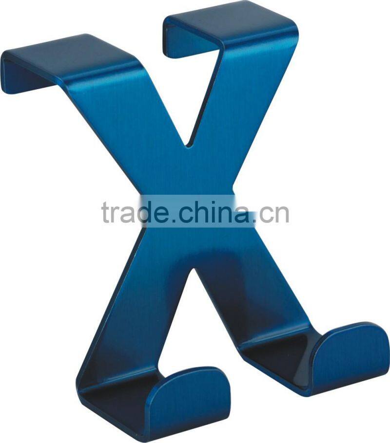 Blue X Shape Door Hook/Single Door Hook/Metal Coat Hook