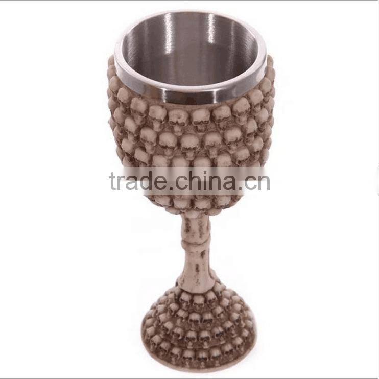 Creative Home 3D stereoscopic Palm skull shape goblet 200ml stainless steel Knight shot glass