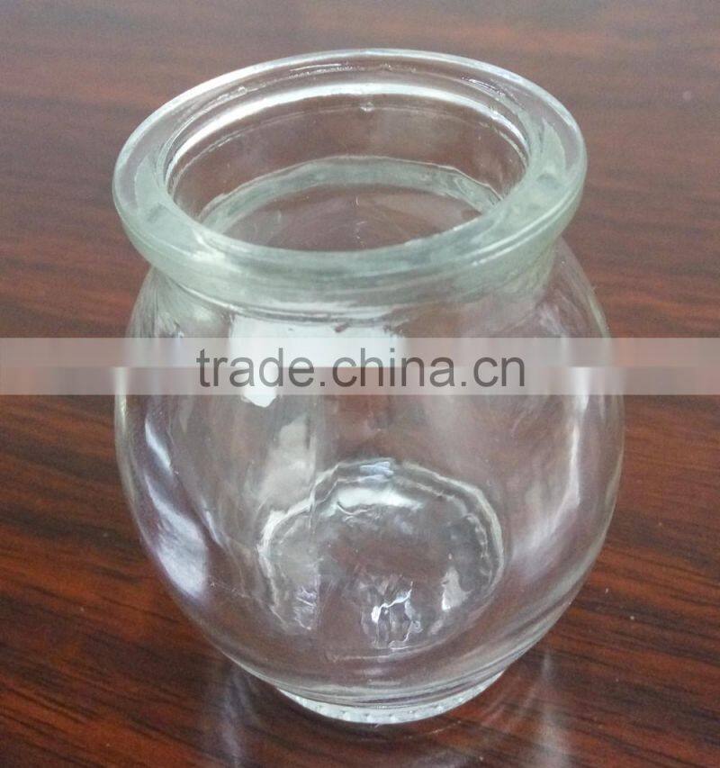 High Quality vintaged 2oz custom logo glass candle jars wedding