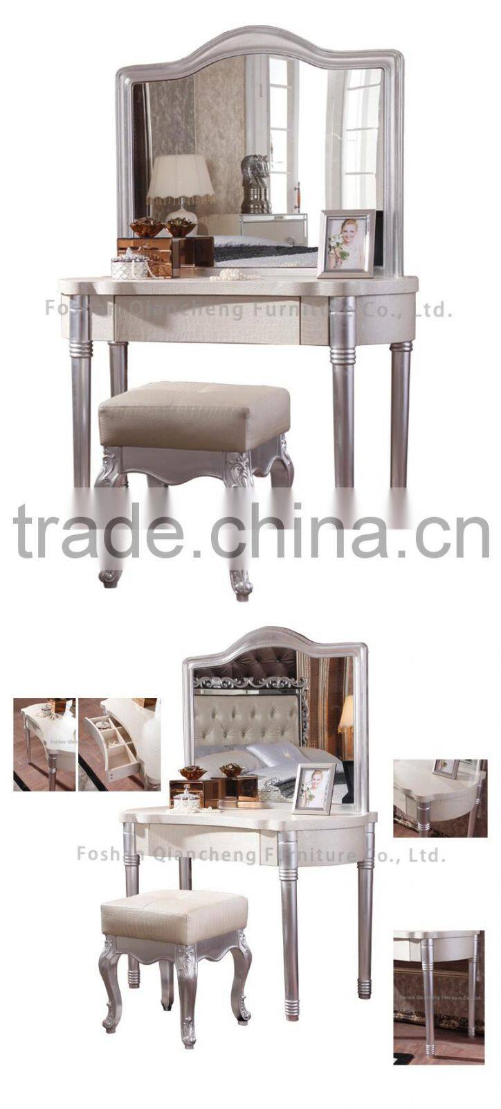 Pu material dresser furniture dressing table with drawers