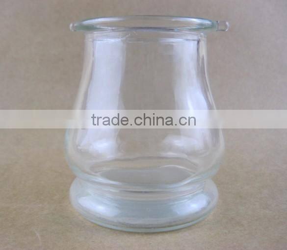 clear glass candle holder / glassware