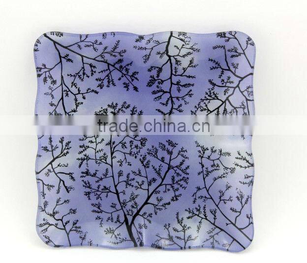 perfect glass dinner set glass tray decoration firing