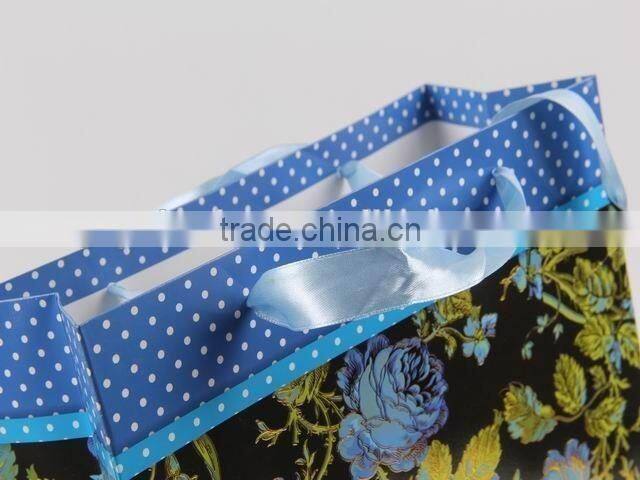Flower Design Foldable Gift Bag / Shopping Paper Bag