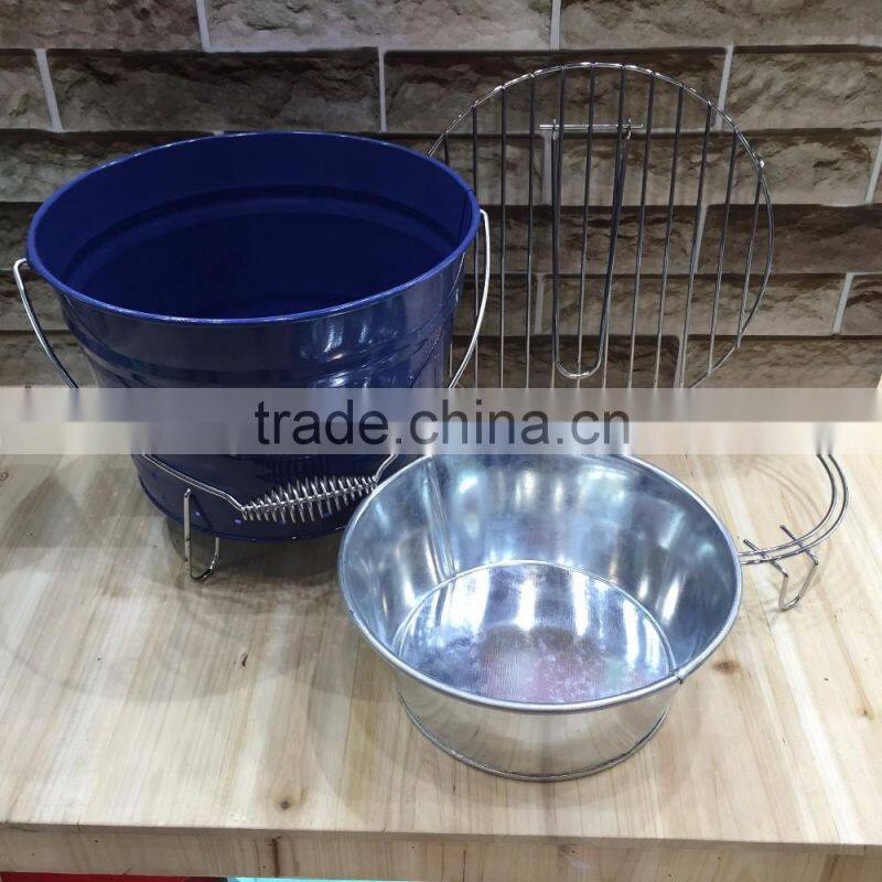 Portable Camping Garden Charcoal Barbecue Bucket BBQ Grill For Outdoor Cooking