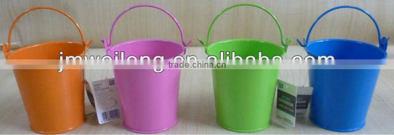 Colorful Metal Bucket With Handle