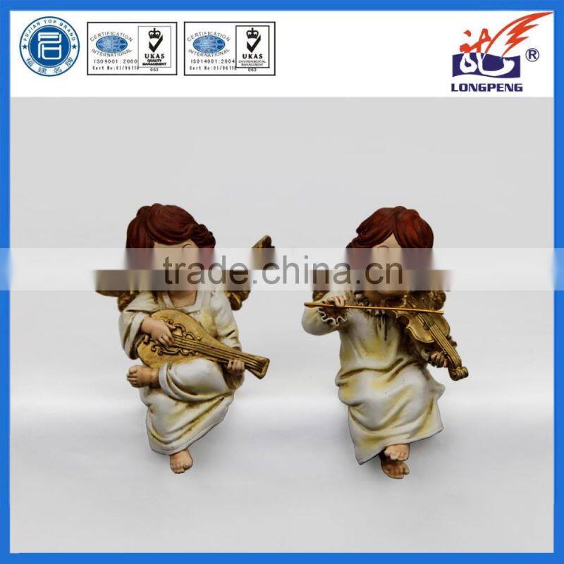 Vintage Musical CHERUB ANGELS Wall Hanging/Ornaments Gold Painted Resin Italy