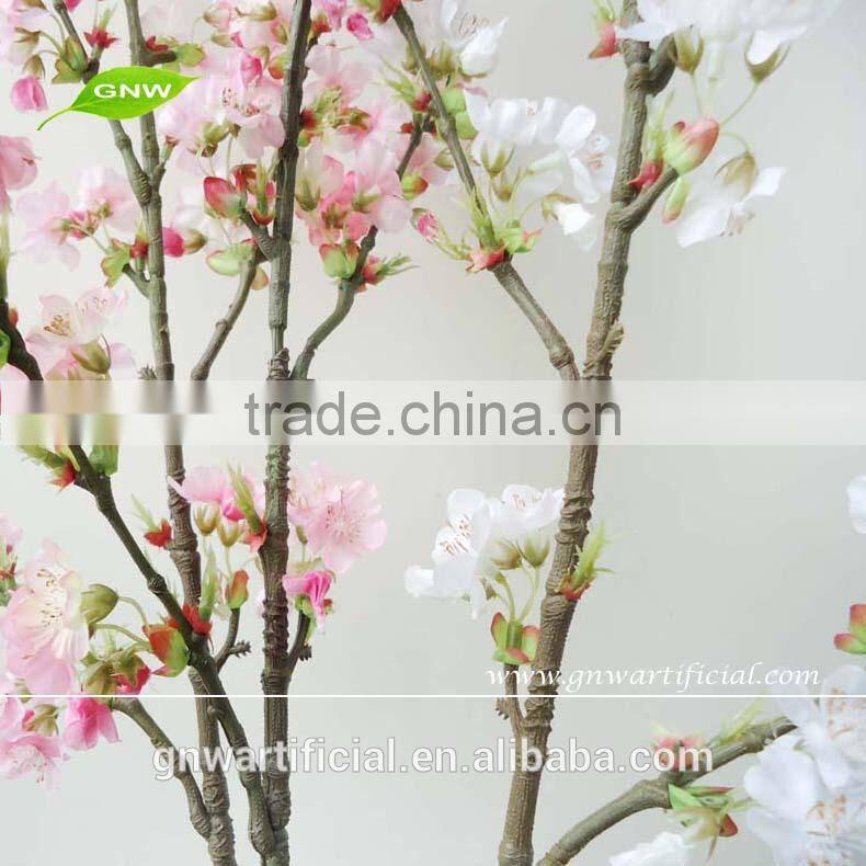 GNW BLS036 White Decorative Tree Branch cherry flower plants office decoration