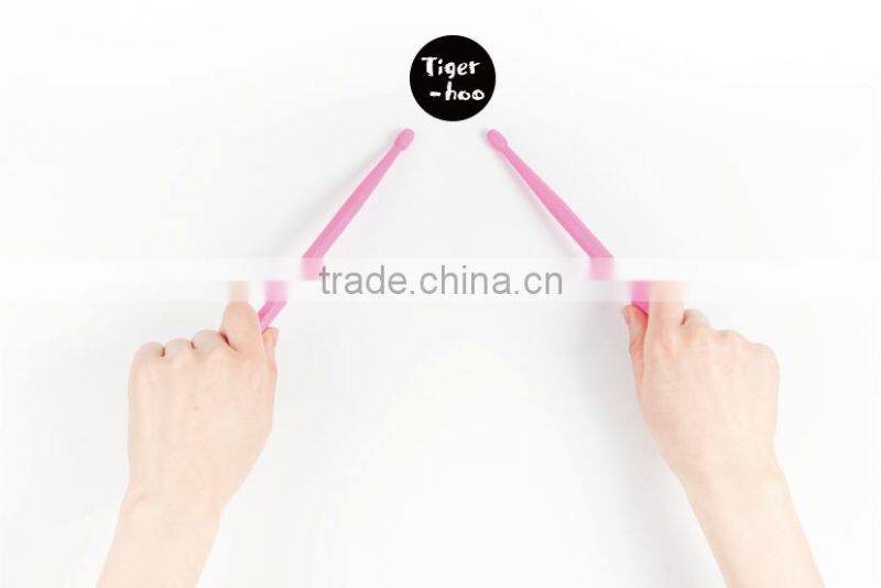 Wooden drum stick blue ink ballpen, New handmade wooden Environmental Ruler Manual Multifunction ballpoint pen ballpen