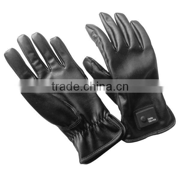 Bluetooth Talking and Touch Screen Hello Leather Gloves