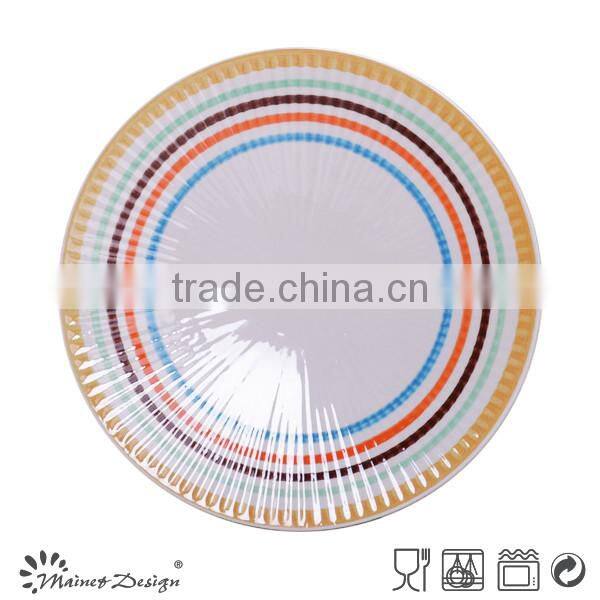 embossed stoneware cheap ceramic dinner plate