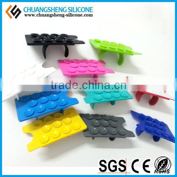 Candy color eco-friendly silicone phone holder, multifunctional card case phone keeper, mobile phone sticker