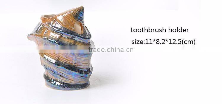 Hand painting pearl glaze conch bathroom fittings accessories