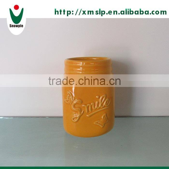 Personalized ceramic tea canister