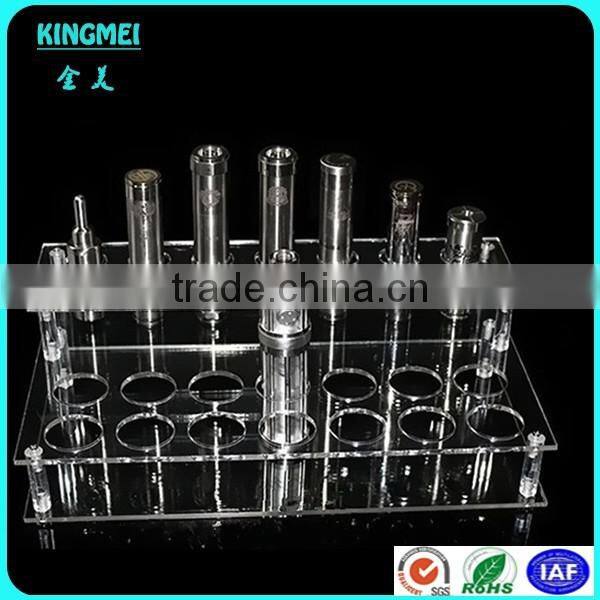 China wholesale arch clear acrylic desktop pen display stand with round base