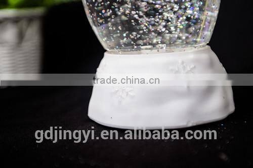 PVC big transparent and black hat of snowman for table decoration