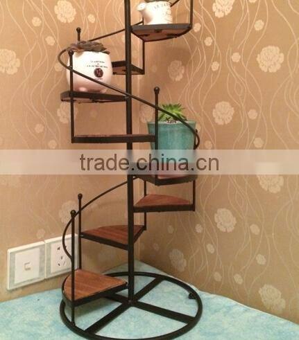 Economic metal plant flower pot holder shelf rack