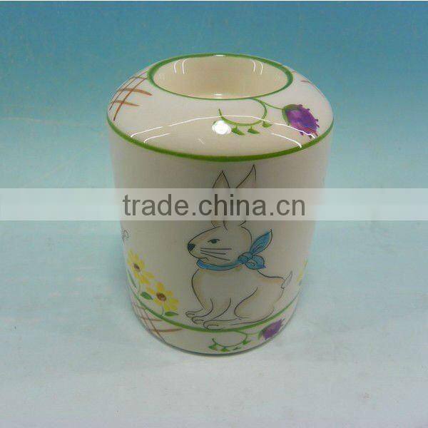 2012 hot sale Unique easter ceramic candle holder