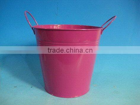 Round plant pots with two ears flower zinc pot