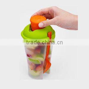 BPA free salad box, plastic salad bottle