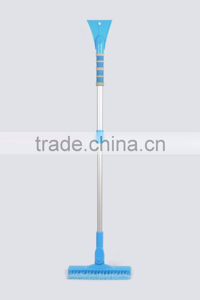 snow brush with ice scraper Two section telescopic handle