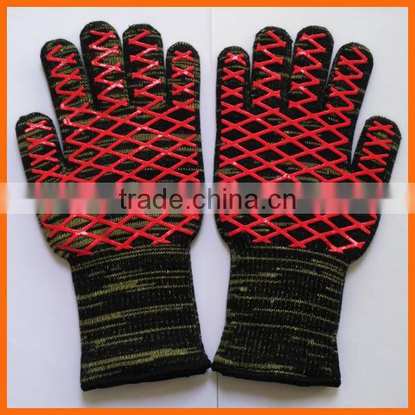 Custom Silicone Grip Heat and Cut Resistance Gloves for Kitchen Use