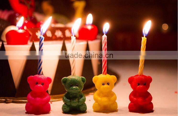 Happy Bear Birthday Candle for Children Celebration